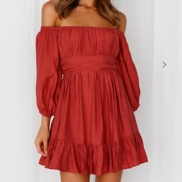 Hello Molly Ruched Ruffle Tie Back Flowy Mini Dress Women’s Sz S - Picture 1 of 9